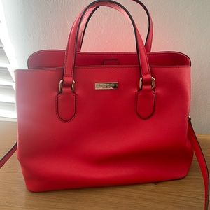 Kate spade red bag with removable strap